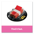 Page Flags In Desk Grip Dispenser, 1 X 1 3/4, Red, 200/dispenser