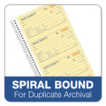 Money/rent Receipt Spiral Book, Two-part Carbonless, 2.75 X 4.75, 4/page, 200 Forms