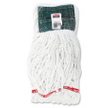 Web Foot Shrinkless Looped-end Wet Mop Head, Cotton/synthetic, Medium, White, 6/carton - VISRCPA25206WHICT