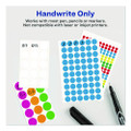 Handwrite-only Self-adhesive "see Through" Removable Round Color Dots, 0.25" Dia., Assorted, 216/sheet, 4 Sheets/pack, (5796)