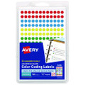 Handwrite Only Self-adhesive Removable Round Color-coding Labels, 0.25" Dia., Assorted, 192/sheet, 4 Sheets/pack, (5795)