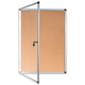 Slim-line Enclosed Cork Bulletin Board, 28 X 38, Aluminum Case