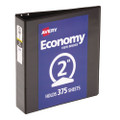 Economy View Binder With Round Rings , 3 Rings, 2" Capacity, 11 X 8.5, Black, (5730)