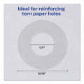 Dispenser Pack Hole Reinforcements, 1/4" Dia, Clear, 200/pack, (5721)