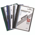 Duraclip Report Cover, Clip Fastener, 8.5 X 11, Clear/dark Blue, 25/box