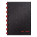 Twinwire Hardcover Notebook, 1 Subject, Wide/legal Rule, Black Cover, 8.25 X 5.88, 70 Sheets