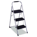 3-step Big Step Folding Stool, 200 Lb Capacity, 17.75w X 28d X 45.63h, Light Gray