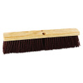 Floor Brush Head, 3" Maroon Heavy-duty Polypropylene Bristles, 18" Brush