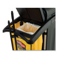High-security Healthcare Cleaning Cart, 22w X 48.25d X 53.5h, Black