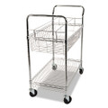 Carry-all Cart/mail Cart, Two-shelf, 34.88w X 18d X 39.5h, Silver