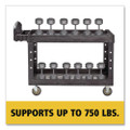 Heavy-duty 2-shelf Utility Cart, Tpr Casters, 26w X 55d X 33.25h, Black
