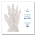 Exam Vinyl Gloves, Clear, Small, 3 3/5 Mil, 100/box, 10 Boxes/carton