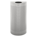 Designer Line Silhouettes Receptacle, Half-round, Steel, 12 Gal, Silver Metallic Designer Line Silhouettes Receptacle, Half-round, Steel, 12 Gal, Silver Metallic