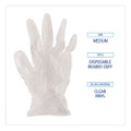 Exam Vinyl Gloves, Clear, Medium, 3 3/5 Mil, 100/box, 10 Boxes/carton