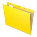 Colored Hanging Folders, Letter Size, 1/5-cut Tab, Yellow, 25/box