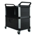 Xtra Equipment Cart, 300-lb Capacity, Three-shelf, 20.75w X 40.63d X 37.8h, Black
