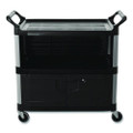 Xtra Equipment Cart, 300-lb Capacity, Three-shelf, 20.75w X 40.63d X 37.8h, Black