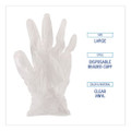 Exam Vinyl Gloves, Powder/latex-free, 3 3/5 Mil, Clear, Large, 100/box
