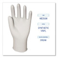 Powder-free Synthetic Vinyl Gloves, Medium, Cream, 4 Mil, 1000/carton