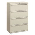 Brigade 700 Series Lateral File, 4 Legal/letter-size File Drawers, Light Gray, 36" X 18" X 52.5" Brigade 700 Series Lateral File, 4 Legal/letter-size File Drawers, Light Gray, 36" X 18" X 52.5"