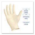 Powder-free Synthetic Examination Vinyl Gloves, X-large, Cream, 5 Mil, 1000/ctn