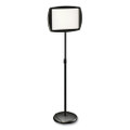 Floor Stand Sign Holder, Rectangle, 15x11 Sign, 66"h, Black Frame