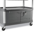 Xtra Instrument Cart, 300-lb Capacity, Three-shelf, 20w X 40.63d X 37.8h, Gray