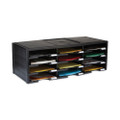Storex Literature Organizer, 12 Section, 10 5/8 X 13 3/10 X 31 2/5, Black