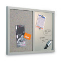 Combo Bulletin Board, Bulletin/dry Erase, 24x18, Gray Frame