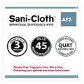 Sani-cloth Af3 Germicidal Disposable Wipes, 6 X 6.75, 160 Wipes/canister, 12 Canisters/carton
