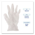 General Purpose Vinyl Gloves, Powder/latex-free, 2 3/5 Mil, Medium, Clear, 100/box, 10 Boxes/carton