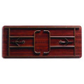 Wood Folding Table, Rectangular, 48w X 23.88d X 29h, Mahogany