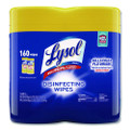 Disinfecting Wipes, 7 X 7.25, Lemon And Lime Blossom, 80 Wipes/canister, 2 Canisters/pack