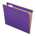 Colored Hanging Folders, Letter Size, 1/5-cut Tab, Violet, 25/box