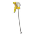 Chemical Resistant Trigger Sprayer, 9.88" Tube, Fits 32 Oz Bottles, Yellow/white, 24/carton