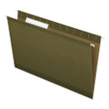Reinforced Hanging File Folders, Legal Size, 1/3-cut Tab, Standard Green, 25/box