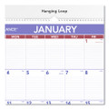 Monthly Wall Calendar With Ruled Daily Blocks, 20 X 30, White Sheets, 12-month (jan To Dec): 2022
