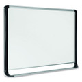 Lacquered Steel Magnetic Dry Erase Board, 48 X 72, Silver/black