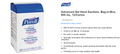 Advanced Gel Hand Sanitizer, Bag-in-Box, 800 mL, 12/Carton Advanced Gel Hand Sanitizer, Bag-in-Box, 800 mL, 12/Carton