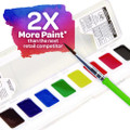 Washable Watercolor Paint, 8 Assorted Colors, Palette Tray