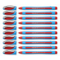 Slider Memo Xb Ballpoint Pen, Stick, Extra-bold 1.4 Mm, Red Ink, Blue/red Barrel, 10/box