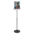 Sherpa Infobase Sign Stand, Acrylic/metal, 40"-60" High, Gray