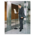 Sherpa Infobase Sign Stand, Acrylic/metal, 40"-60" High, Gray