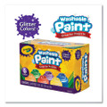 Washable Paint, 6 Assorted Classic Colors, 2 Oz Bottle, 6/pack