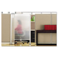 Premium Workstation Privacy Screen, 38w X 64d, Translucent Clear/silver Premium Workstation Privacy Screen, 38w X 64d, Translucent Clear/silver
