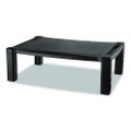 Wide Deluxe Two-level Monitor Stand, 20" X 13.25" X 3" To 6.5", Black, Supports 50 Lbs
