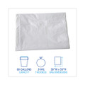 Linear Low Density Industrial Can Liners, 60 Gal, 0.9 Mil, 38 X 58, White, 100/carton