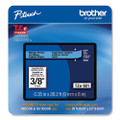 Tze Laminated Removable Label Tapes, 0.35" X 26.2 Ft, Black On Blue Tze Laminated Removable Label Tapes, 0.35" X 26.2 Ft, Black On Blue