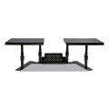 Metal Art Ergotwin Dual Monitor Stand, 25.6 To 33.1 X 12.6 X 6.2 To 8.6, Black, Supports 20 Lb/shelf Metal Art Ergotwin Dual Monitor Stand, 25.6 To 33.1 X 12.6 X 6.2 To 8.6, Black, Supports 20 Lb/shelf