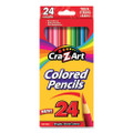 Colored Pencils, 24 Assorted Lead/barrel Colors, 24/set